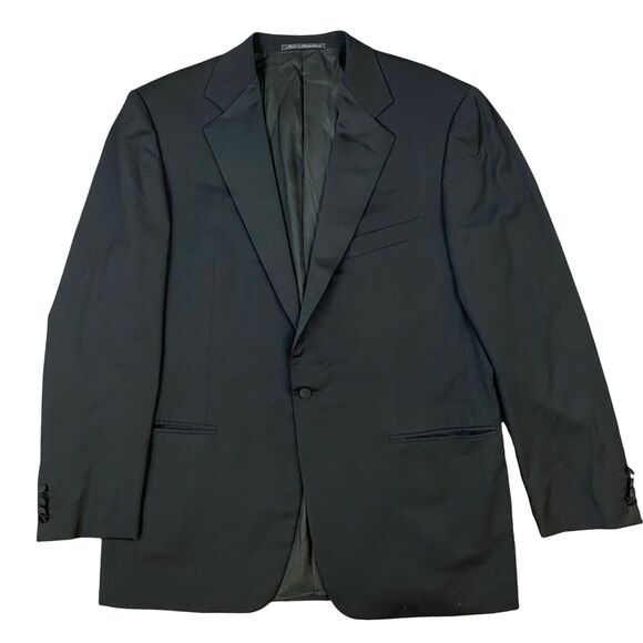 Ermenegildo Zegna Tuxedo Jacket Size 52 Men's Black Wool Single Button - Picture 1 of 9